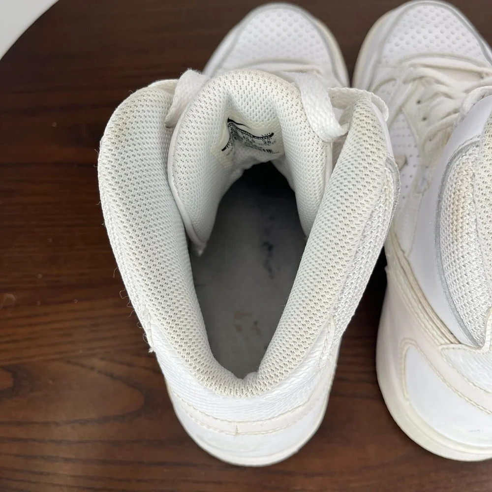 Nike Son of Force Mid Shoes‎ Women's 9 Triple White Athletic Sneakers 616303-115